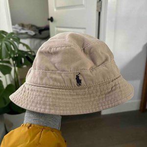 Vintage Polo Ralph Lauren RL Bucket Hat Rare Sundried Chino Beige Medium